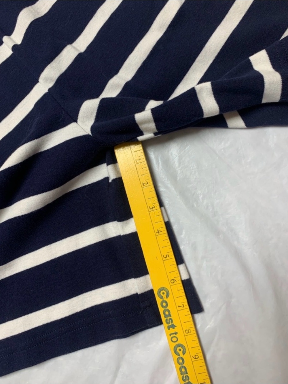 Talbots Vintage Navy Blue White Striped Nautical Preppy Romper (100% Cotton) - Picture 5 of 9